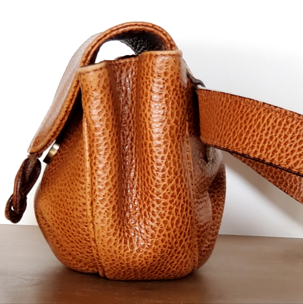Desmo Italy Luxurious Leather Waist Belt Bag, Textured  British Brown Vtg, EUC - Picture 7 of 16